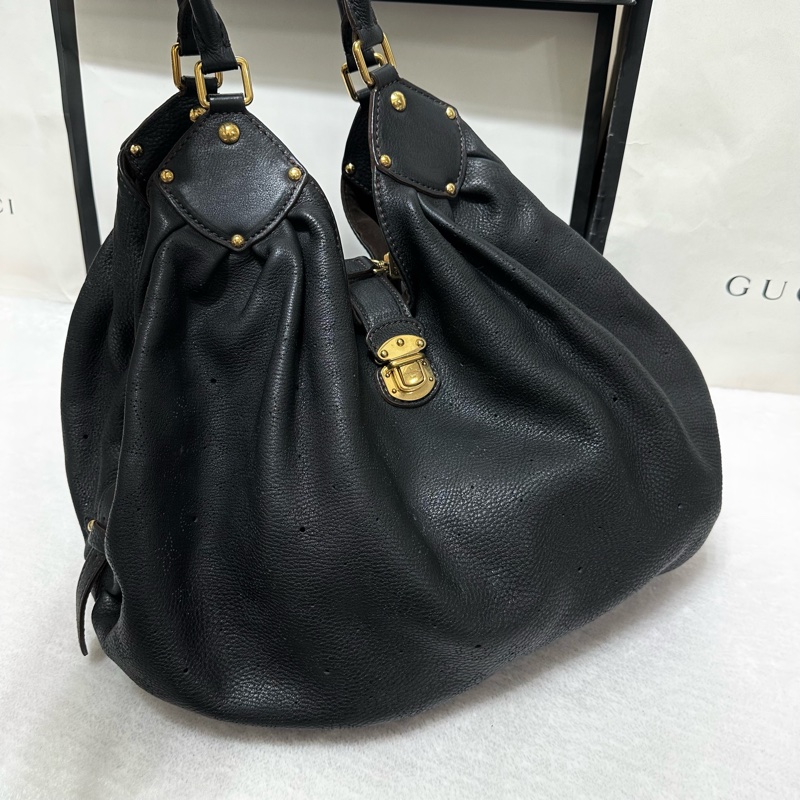 LV 荔枝牛皮 水餃包 肩背包 媽媽包 旅行袋 購物包 托特包-3