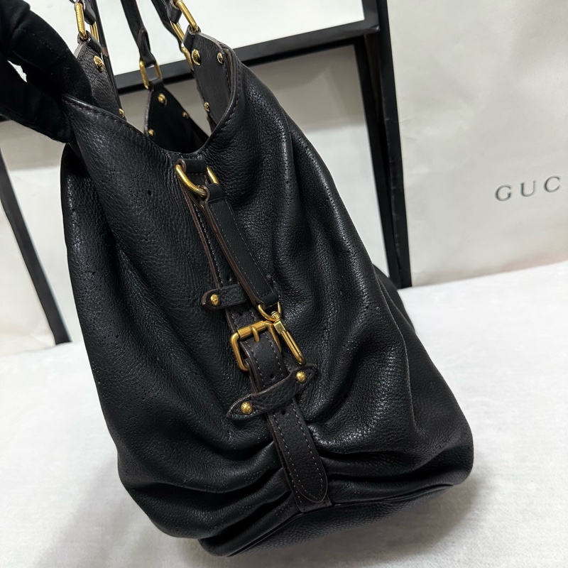 LV 荔枝牛皮 水餃包 肩背包 媽媽包 旅行袋 購物包 托特包-17