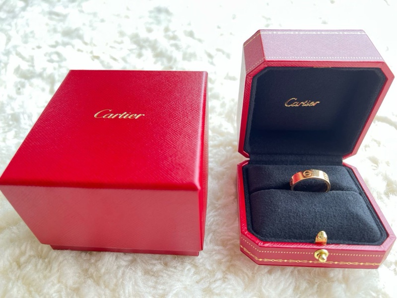 ［5.6折］Cartier love卡地亞 玫瑰金 寬版戒指 57號-1