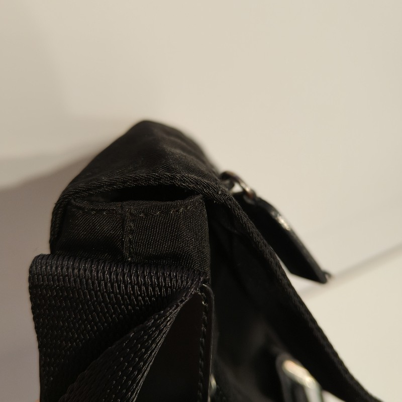 ㊣✨PRADA✨（附防塵袋）普拉達 黑色 掀蓋式 輕量 帆布 單釦 郵差包 相機包 肩背包 斜背包 /二手包/二手精品/保證正品🌳二手樹屋🌳-53