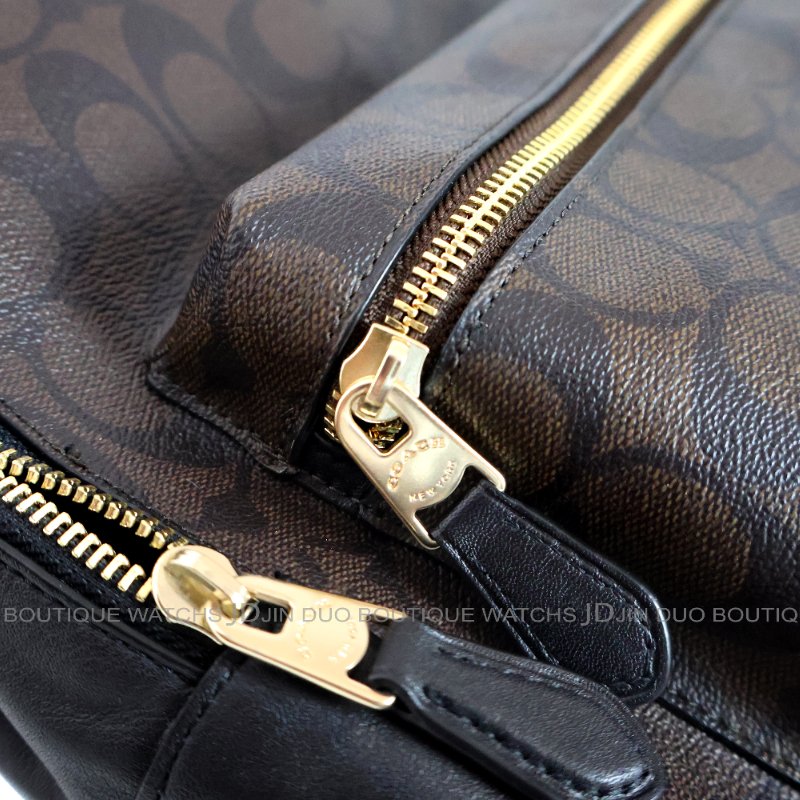 金鐸精品~2354 COACH F32200 C-LOGO咖啡色中號雙肩帶 後背包 全新品-5