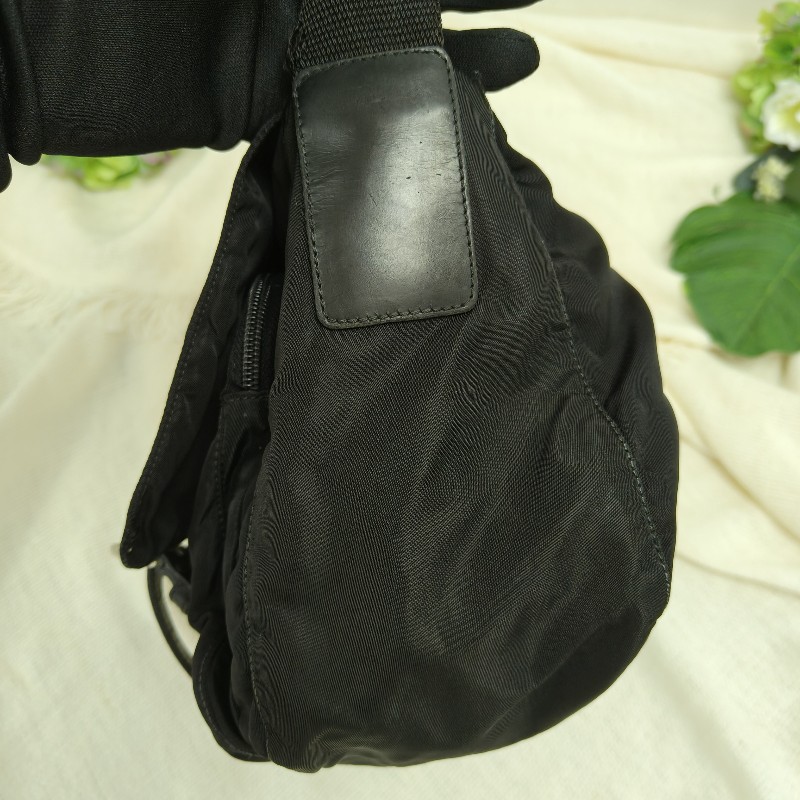 ㊣✨PRADA✨（附防塵袋）普拉達 黑色 掀蓋式 輕量 帆布 雙釦 郵差包 肩背包 斜背包 /二手包/二手精品/保證正品🌳二手樹屋🌳-2