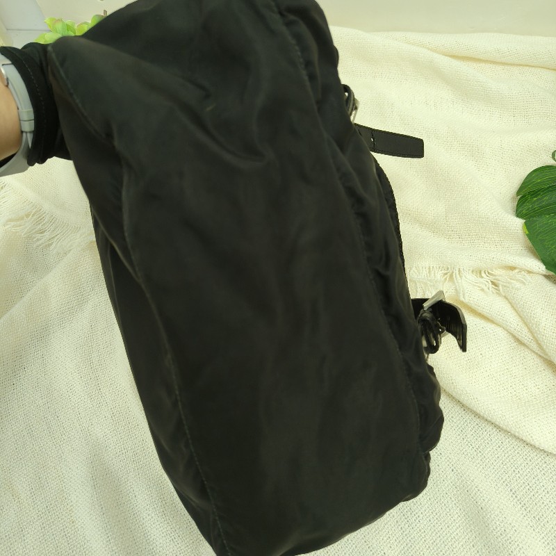 ㊣✨PRADA✨（附防塵袋）普拉達 黑色 掀蓋式 輕量 帆布 雙釦 郵差包 肩背包 斜背包 /二手包/二手精品/保證正品🌳二手樹屋🌳-5