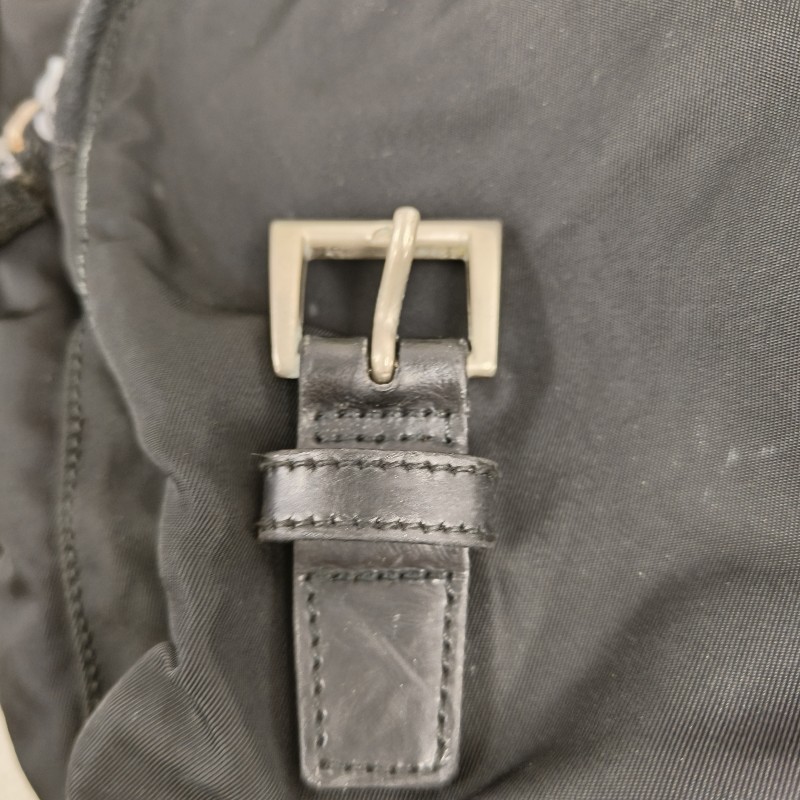 ㊣✨PRADA✨（附防塵袋）普拉達 黑色 掀蓋式 輕量 帆布 雙釦 郵差包 肩背包 斜背包 /二手包/二手精品/保證正品🌳二手樹屋🌳-10