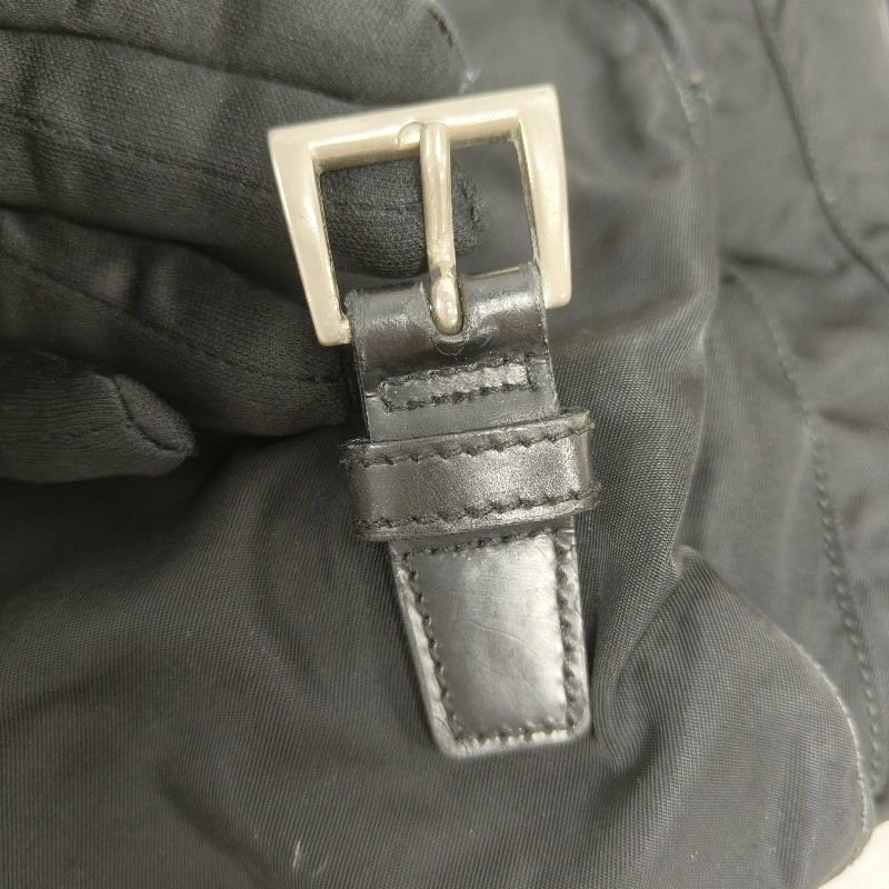 ㊣✨PRADA✨（附防塵袋）普拉達 黑色 掀蓋式 輕量 帆布 雙釦 郵差包 肩背包 斜背包 /二手包/二手精品/保證正品🌳二手樹屋🌳-11