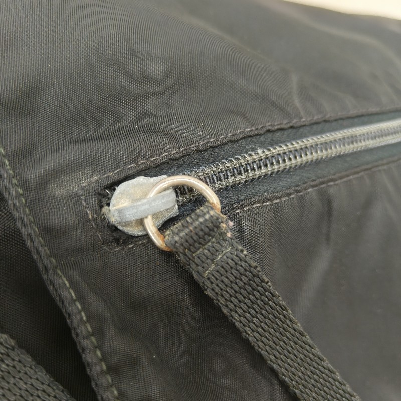 ㊣✨PRADA✨（附防塵袋）普拉達 黑色 掀蓋式 輕量 帆布 雙釦 郵差包 肩背包 斜背包 /二手包/二手精品/保證正品🌳二手樹屋🌳-12