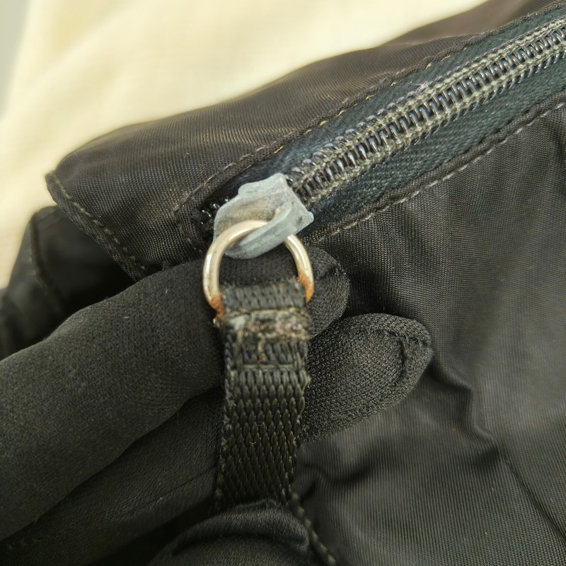 ㊣✨PRADA✨（附防塵袋）普拉達 黑色 掀蓋式 輕量 帆布 雙釦 郵差包 肩背包 斜背包 /二手包/二手精品/保證正品🌳二手樹屋🌳-13