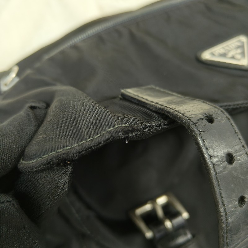 ㊣✨PRADA✨（附防塵袋）普拉達 黑色 掀蓋式 輕量 帆布 雙釦 郵差包 肩背包 斜背包 /二手包/二手精品/保證正品🌳二手樹屋🌳-16