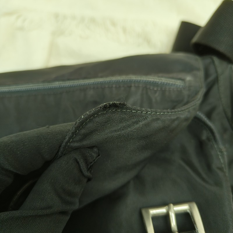 ㊣✨PRADA✨（附防塵袋）普拉達 黑色 掀蓋式 輕量 帆布 雙釦 郵差包 肩背包 斜背包 /二手包/二手精品/保證正品🌳二手樹屋🌳-17