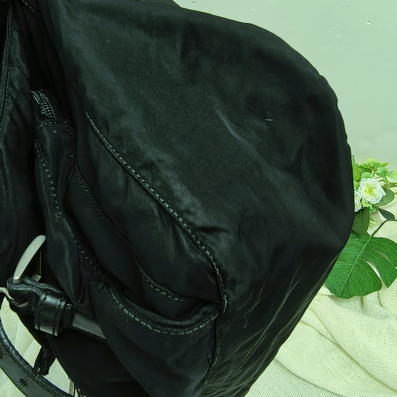 ㊣✨PRADA✨（附防塵袋）普拉達 黑色 掀蓋式 輕量 帆布 雙釦 郵差包 肩背包 斜背包 /二手包/二手精品/保證正品🌳二手樹屋🌳-25