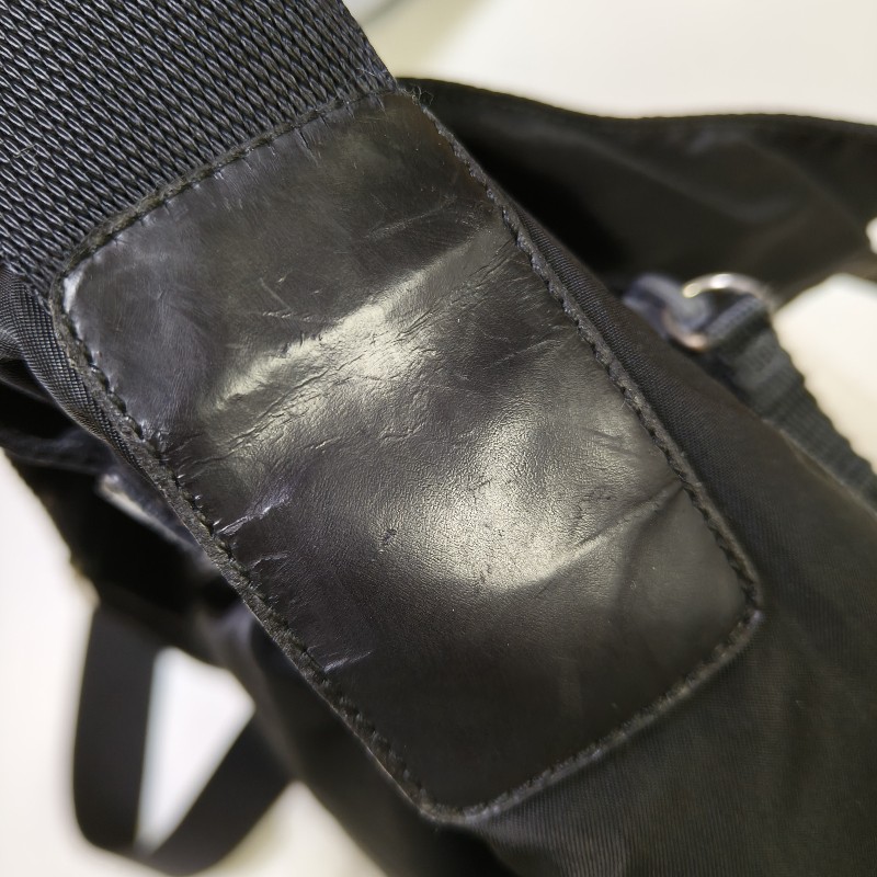 ㊣✨PRADA✨（附防塵袋）普拉達 黑色 掀蓋式 輕量 帆布 雙釦 郵差包 肩背包 斜背包 /二手包/二手精品/保證正品🌳二手樹屋🌳-30