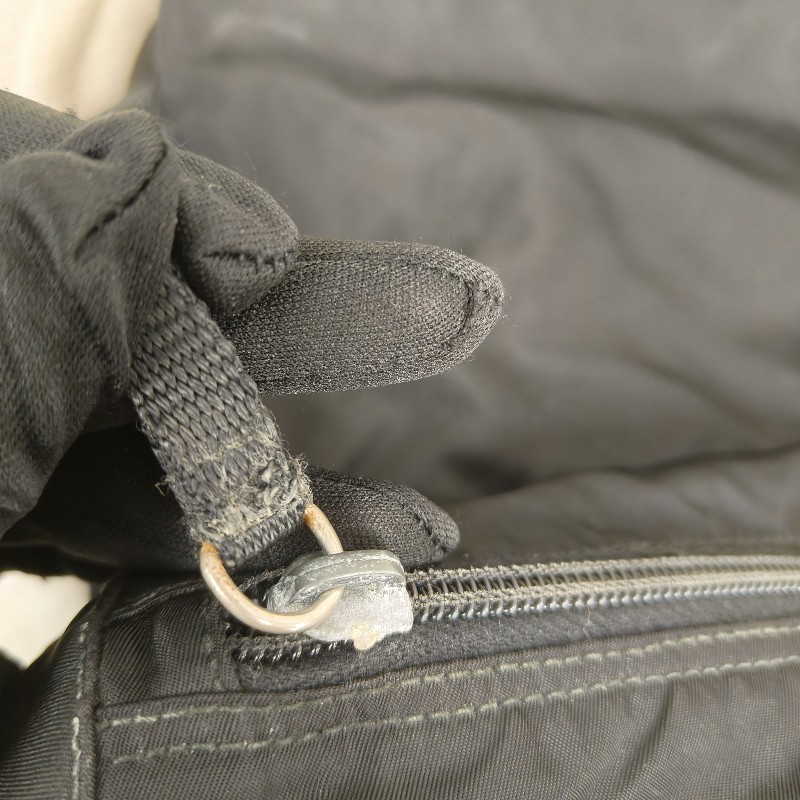 ㊣✨PRADA✨（附防塵袋）普拉達 黑色 掀蓋式 輕量 帆布 雙釦 郵差包 肩背包 斜背包 /二手包/二手精品/保證正品🌳二手樹屋🌳-43