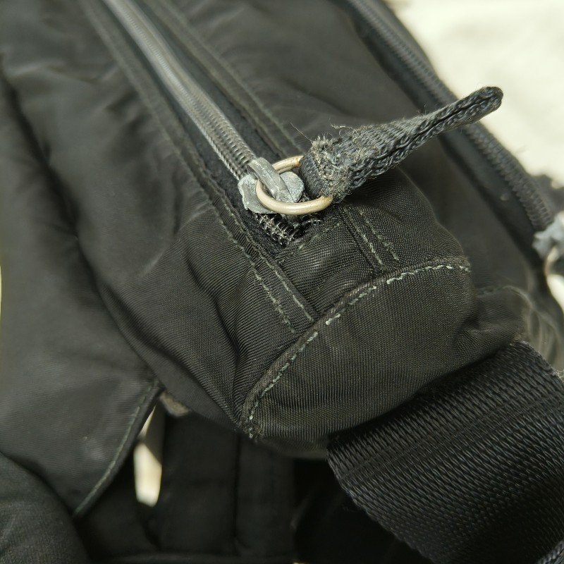 ㊣✨PRADA✨（附防塵袋）普拉達 黑色 掀蓋式 輕量 帆布 雙釦 郵差包 肩背包 斜背包 /二手包/二手精品/保證正品🌳二手樹屋🌳-45