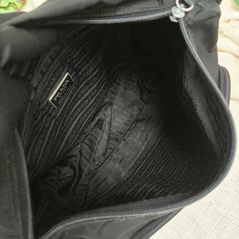 ㊣✨PRADA✨（附防塵袋）普拉達 黑色 掀蓋式 輕量 帆布 雙釦 郵差包 肩背包 斜背包 /二手包/二手精品/保證正品🌳二手樹屋🌳-48