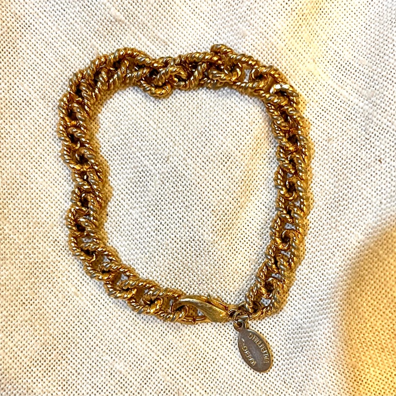 中古VALENTINO 金色中手鍊-7