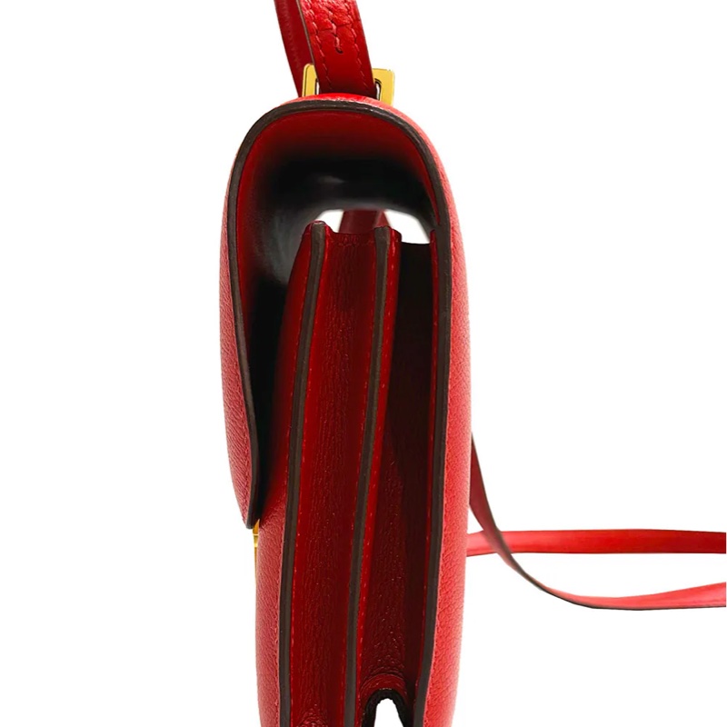 超值 🌟9新 🌟Mini Constance 19 紅色配金扣-4