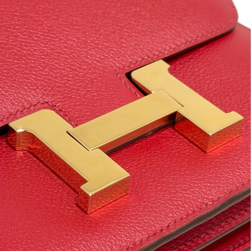 超值 🌟9新 🌟Mini Constance 19 紅色配金扣-10