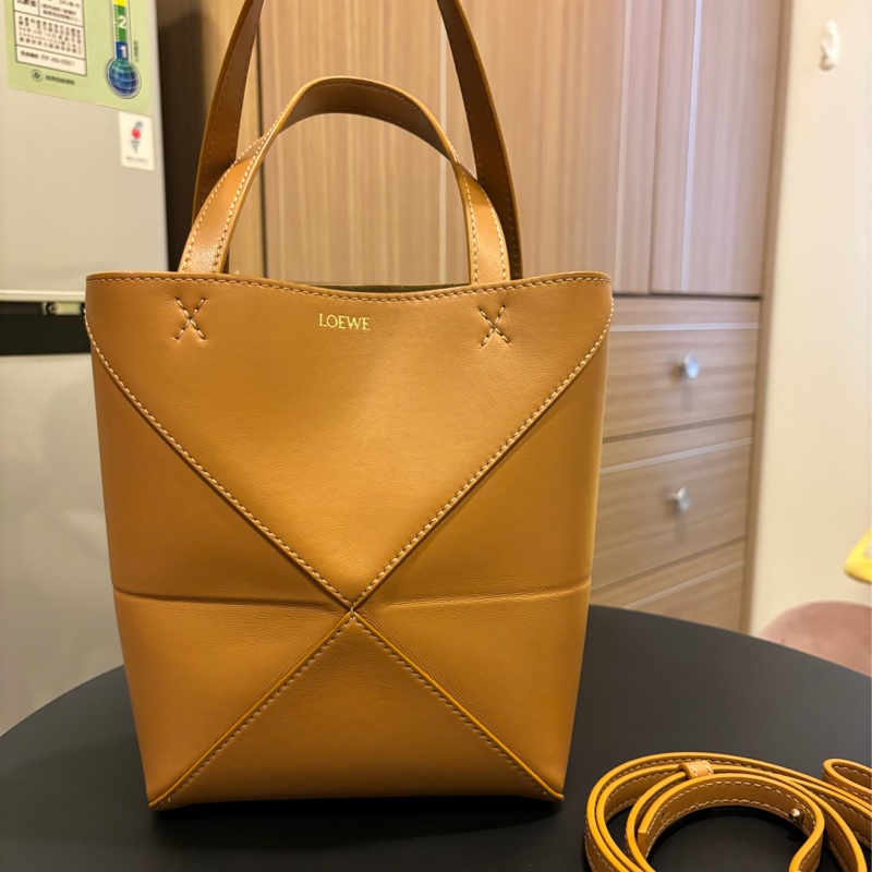 Loewe Mini Puzzle Fold Tote 沙漠色 暖沙色-0