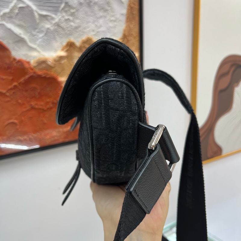 Dior Oblique黑色帆布老花馬鞍包 心口包🖤-1