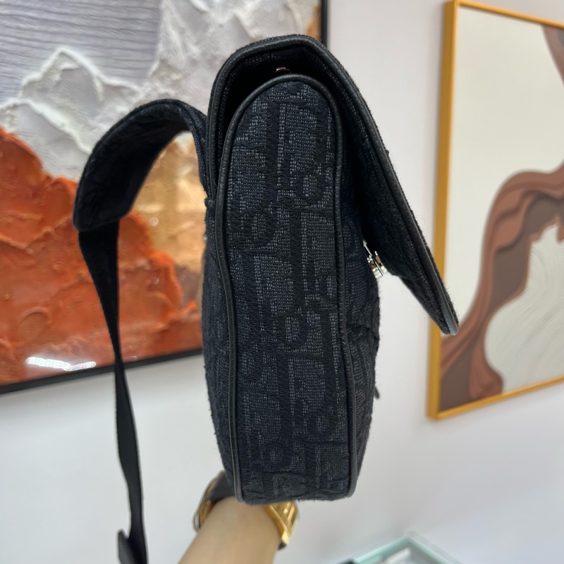 Dior Oblique黑色帆布老花馬鞍包 心口包🖤-2
