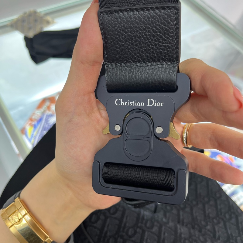 Dior Oblique黑色帆布老花馬鞍包 心口包🖤-4