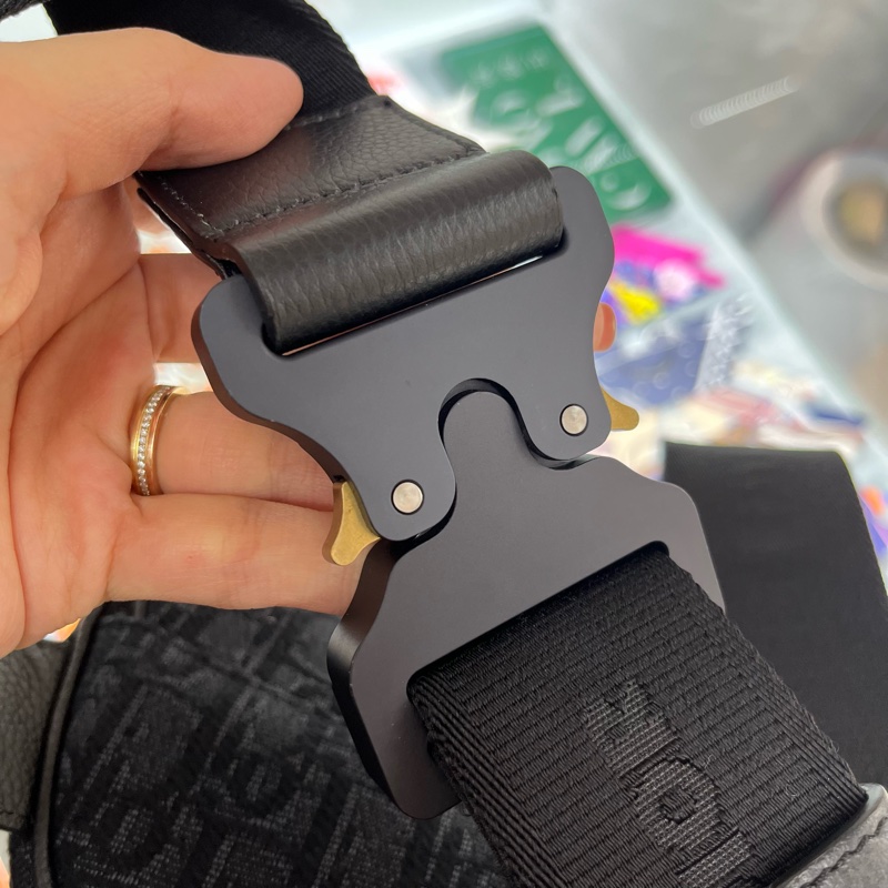 Dior Oblique黑色帆布老花馬鞍包 心口包🖤-5