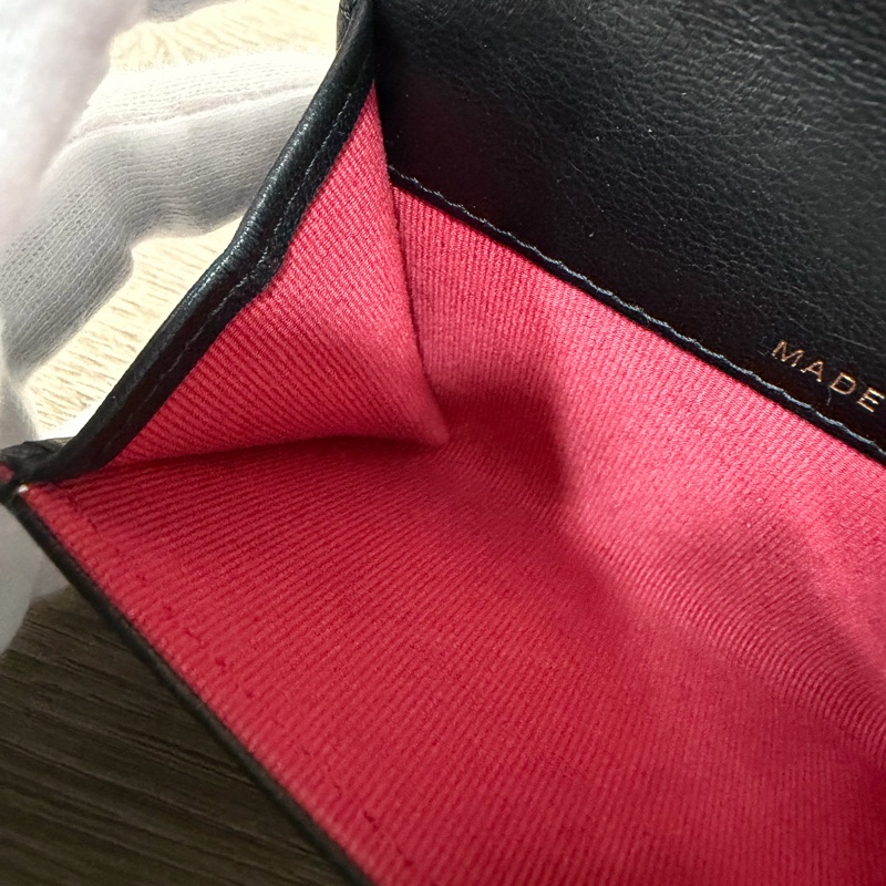 Chanel黑金19系列翻蓋零錢卡包-28