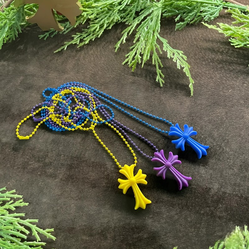 Chrome Hearts 克罗心 树脂十字架項鏈 (深蓝)-1