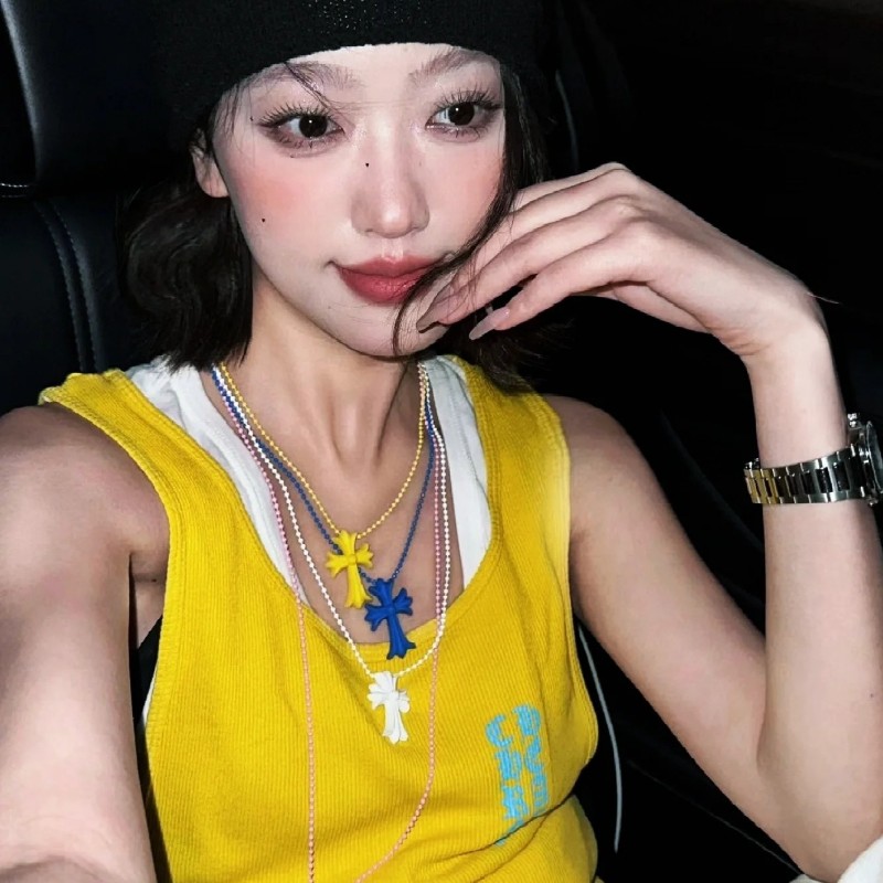 Chrome Hearts 克罗心 树脂十字架項鏈 (深蓝)-9