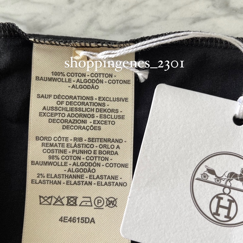 愛馬仕 黑色 刺繡口袋短袖 尺寸40❗️尚未抵台-5