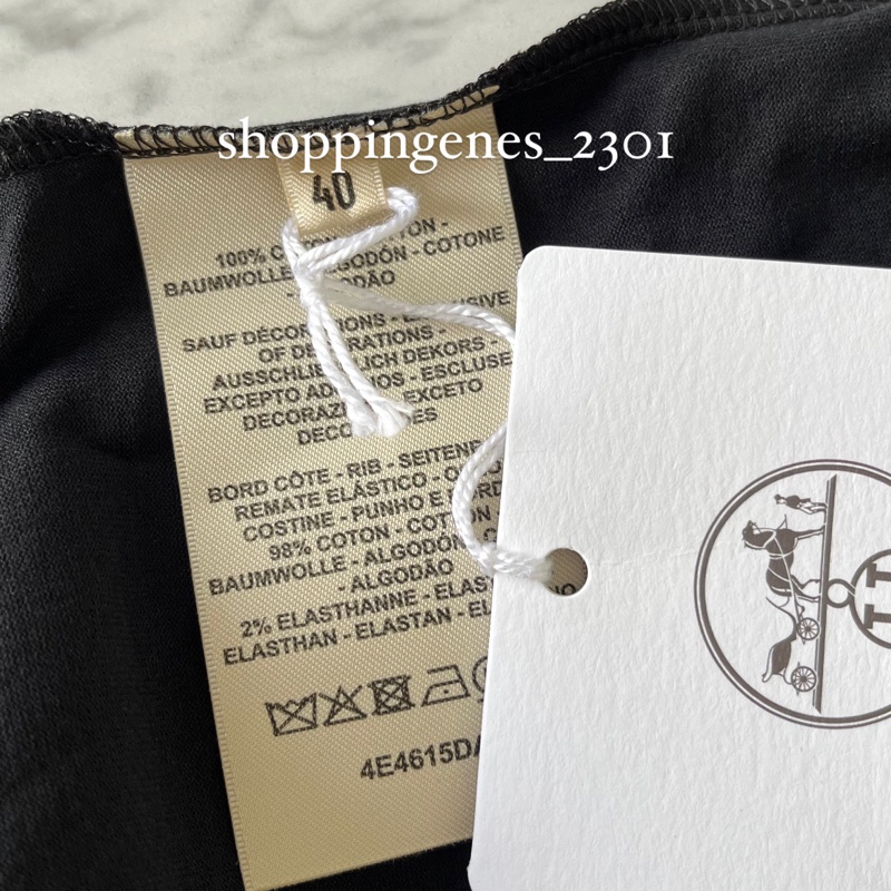 愛馬仕 黑色 刺繡口袋短袖 尺寸40❗️尚未抵台-6