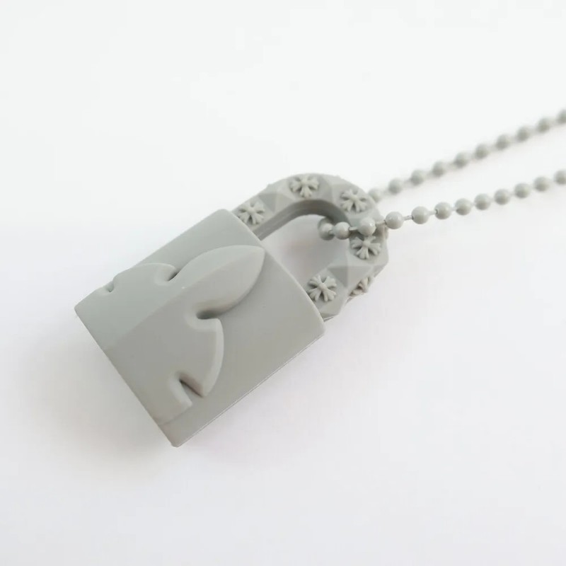 Chrome Hearts 克羅心 梵文鎖頭樹脂鏈(灰) ❤ (ɔˆз(ˆ⌣ˆc)-6