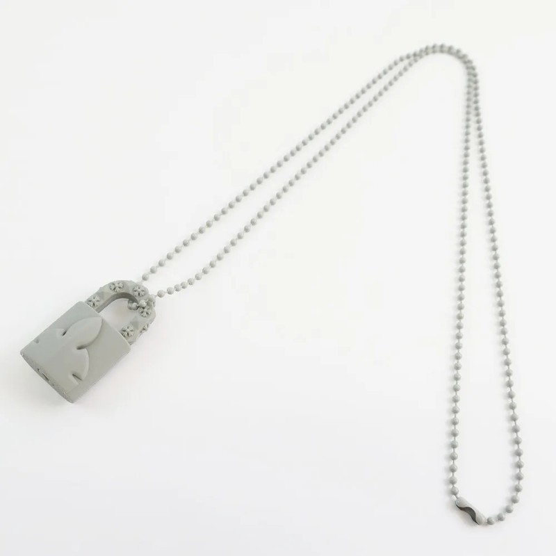 Chrome Hearts 克羅心 梵文鎖頭樹脂鏈(灰) ❤ (ɔˆз(ˆ⌣ˆc)-7