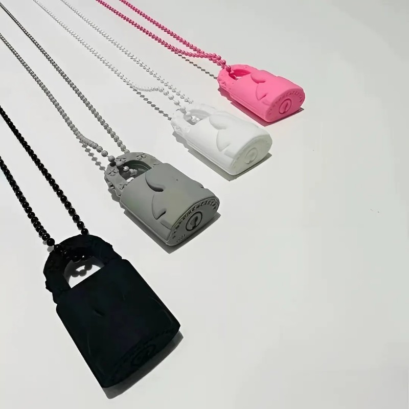 Chrome Hearts 克羅心 梵文鎖頭樹脂鏈(灰) ❤ (ɔˆз(ˆ⌣ˆc)-8