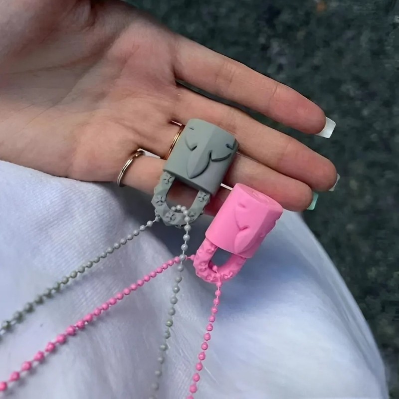 Chrome Hearts 克羅心 梵文鎖頭樹脂鏈(灰) ❤ (ɔˆз(ˆ⌣ˆc)-12