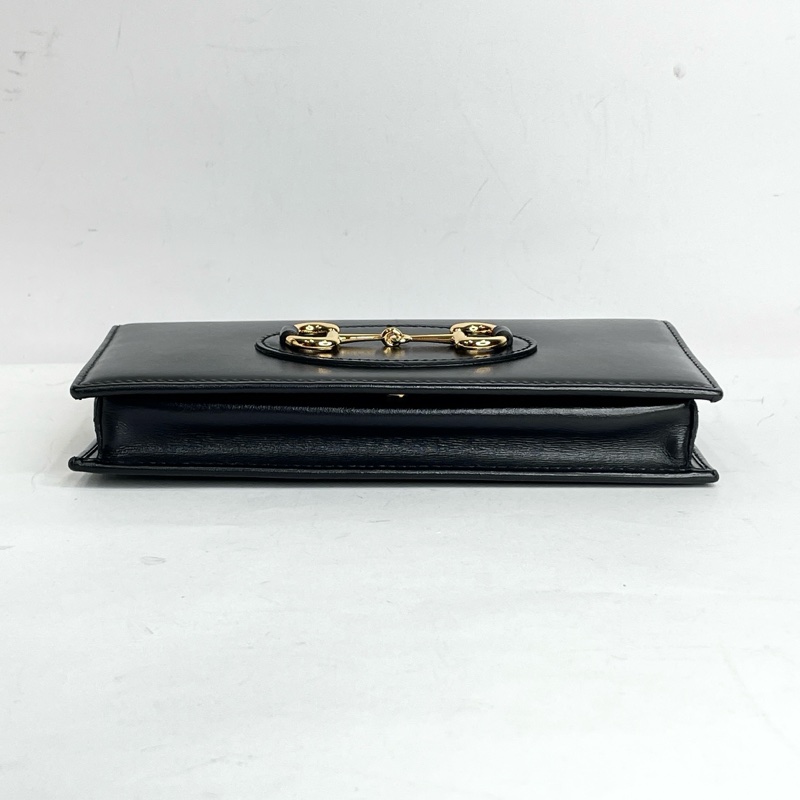 GUCCI 黑牛皮1955手機包WOC-3