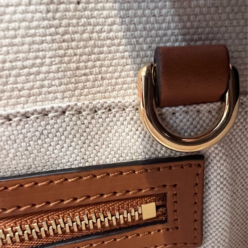 Gucci 焦糖色 牛皮 米白 帆布 GRG 藍紅藍 金釦 托特包 Booktote 手提包 公事包 斜背包 肩背包 旅行包-20