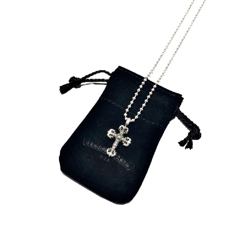 Chrome Hearts 克羅心 925銀 Mini火焰十字吊墜-1