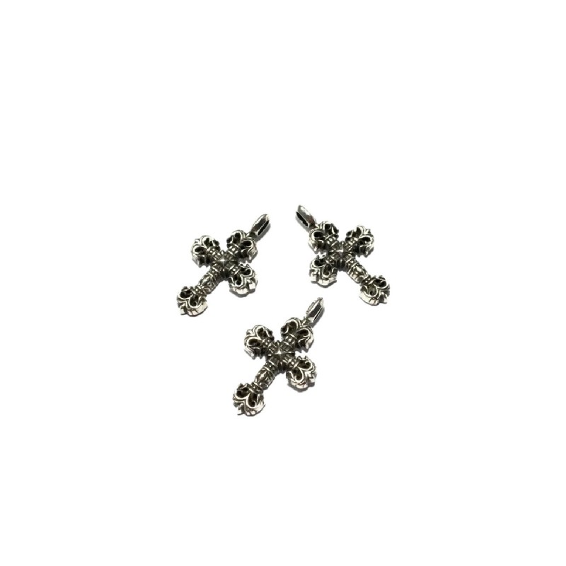 Chrome Hearts 克羅心 925銀 Mini火焰十字吊墜-2