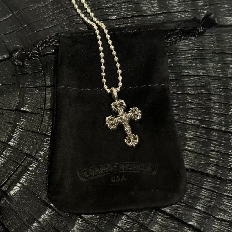 Chrome Hearts 克羅心 925銀 Mini火焰十字吊墜-4
