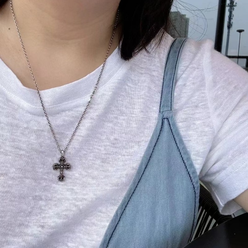 Chrome Hearts 克羅心 925銀 Mini火焰十字吊墜-6