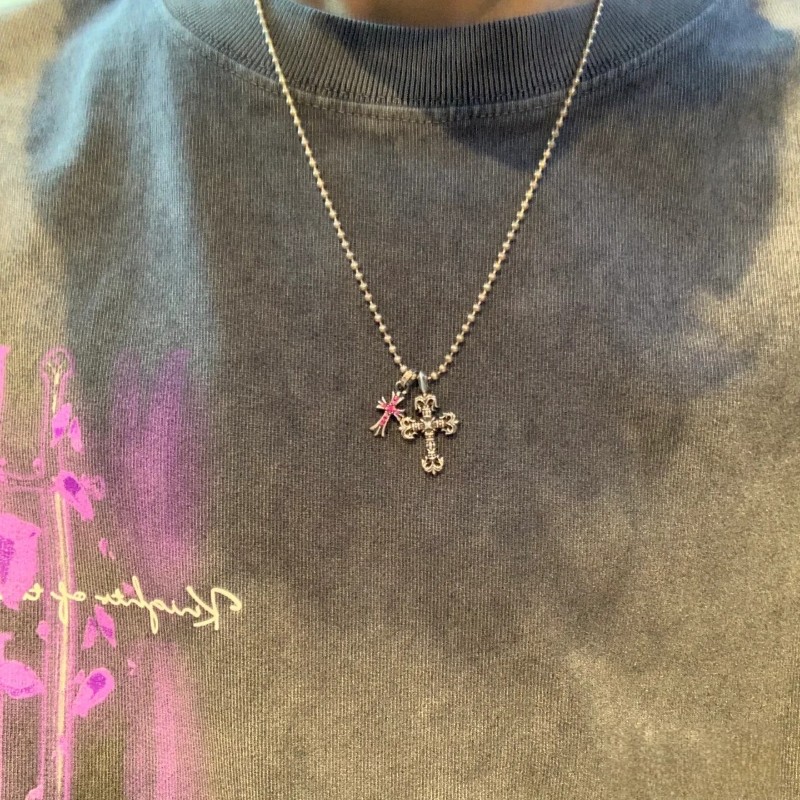 Chrome Hearts 克羅心 925銀 Mini火焰十字吊墜-9