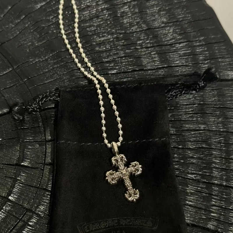 Chrome Hearts 克羅心 925銀 Mini火焰十字吊墜-11