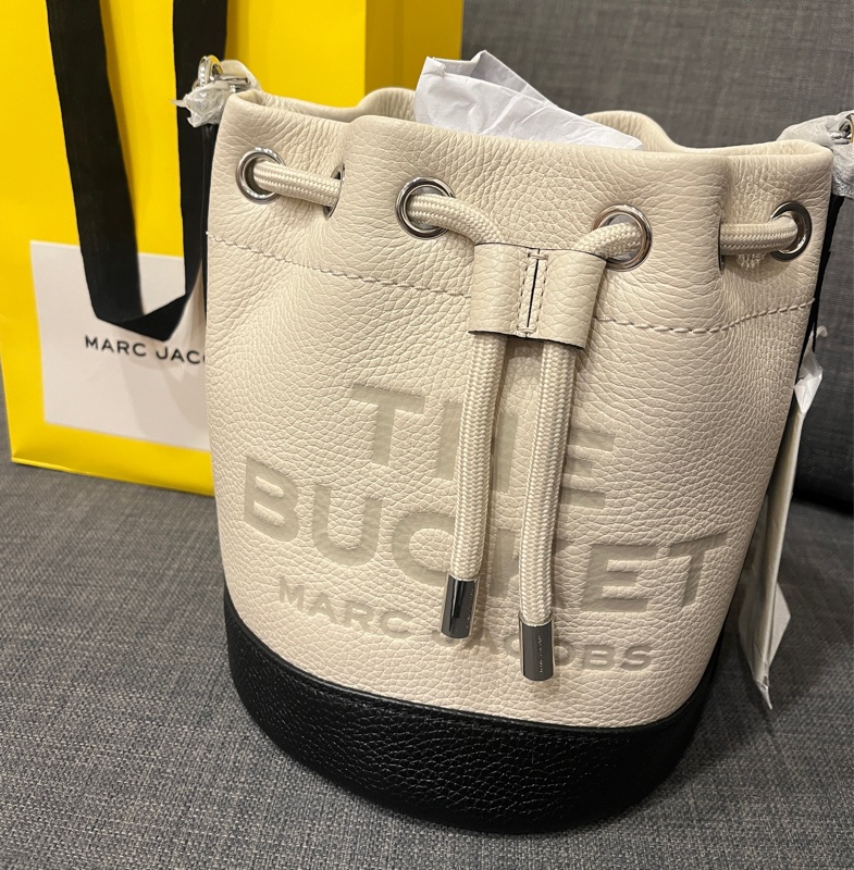 MJ全新拼色皮質水桶包-4