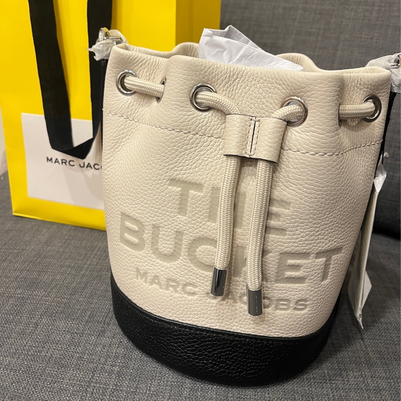 MJ全新拼色皮質水桶包-5