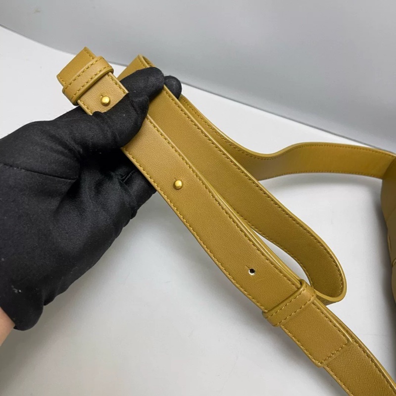 BV Cassette全皮編織橄欖綠單肩斜挎包-5