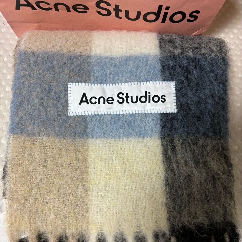 Acne Studios MOHAIR CHECKED SCARF-0