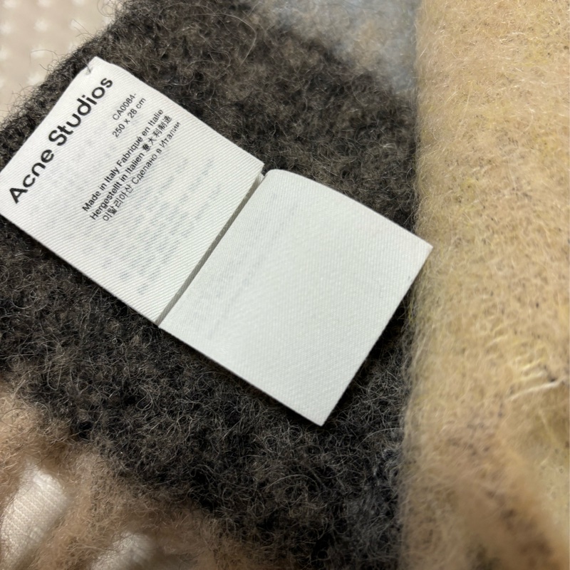 Acne Studios MOHAIR CHECKED SCARF-2