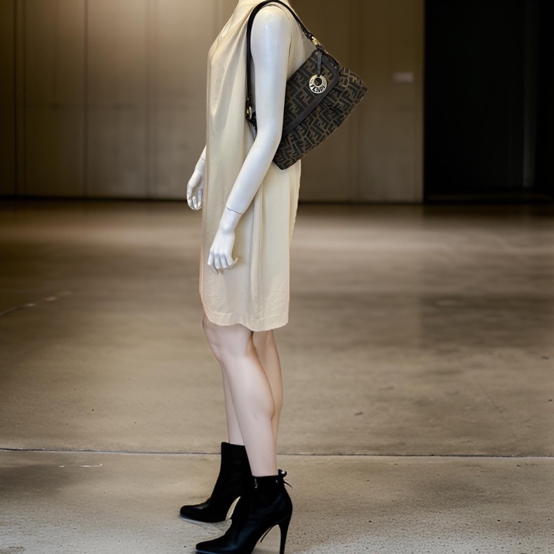 FENDI 芬迪 8BR445 FF ZUCCA 老花 翻蓋廚師包 手提包 精品包包 肩背包-4