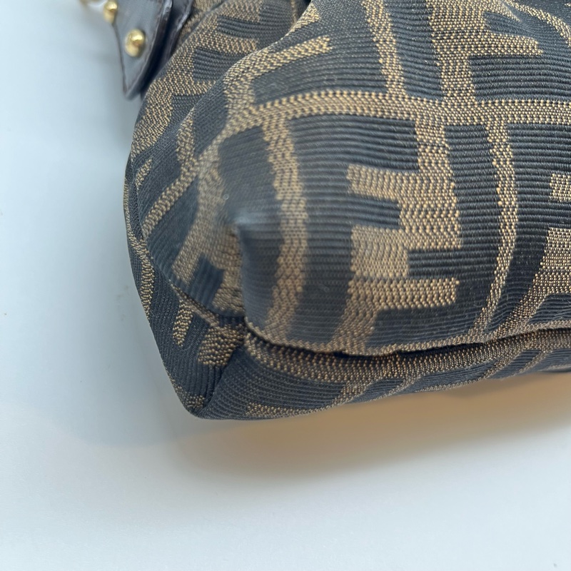 FENDI 芬迪 8BR445 FF ZUCCA 老花 翻蓋廚師包 手提包 精品包包 肩背包-10